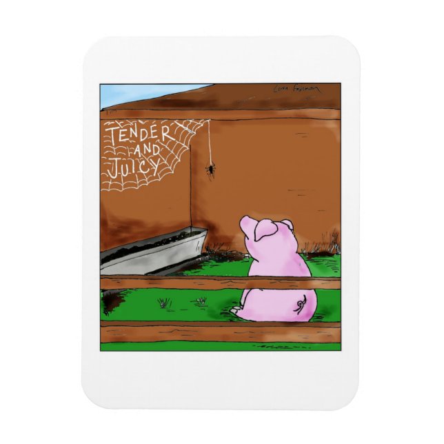 Tender and Juicy Charlotte's Web Cartoon Magnet (Vertical)