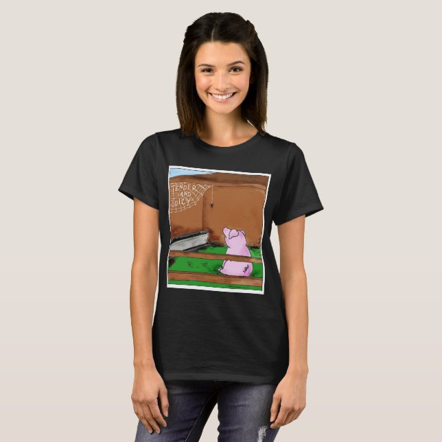 Tender and Juicy Charlotte's Web Cartoon T-Shirt (Front Full)