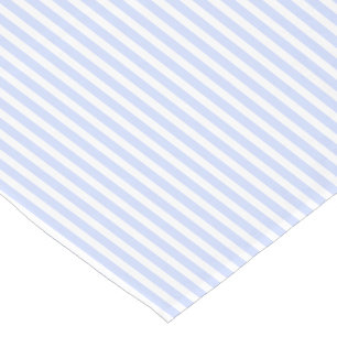 Tender Baby Blue Pale Sky Blue and White Stripe Short Table Runner