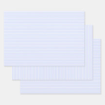 Tender Baby Blue Pale Sky Blue and White Stripe