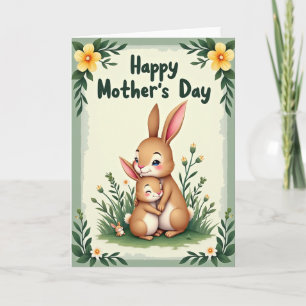 Tender Bunny Mothers Day Card