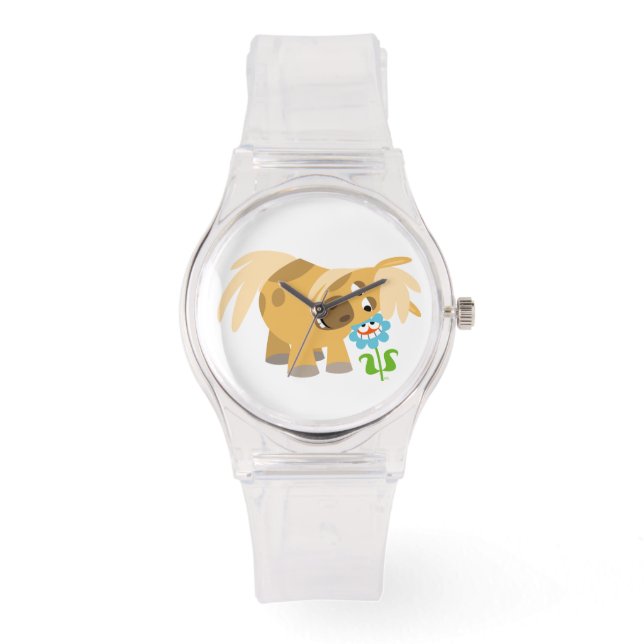 Tender Cartoon Pony and Flower Watch (Front)