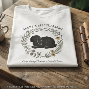 Tender Earthy Botanical Rescue Rabbit Tri-Blend Shirt