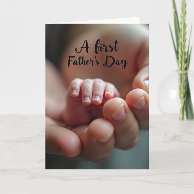 Tender Fathers Day Hand Card (Front)