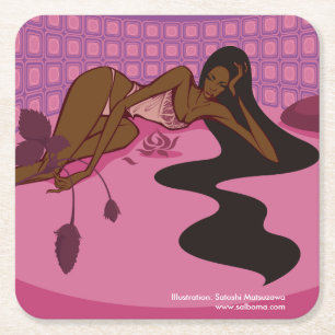 Tender Feelin's Square Paper Coaster