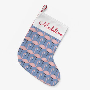 Tender Flamingo Pattern   Add Your Name Small Christmas Stocking