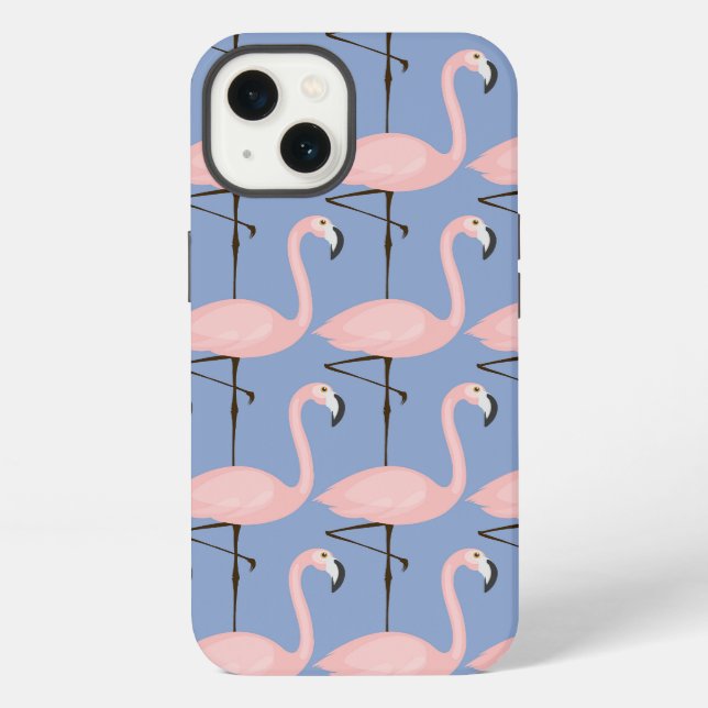 Tender Flamingo Pattern iPhone Case (Back)