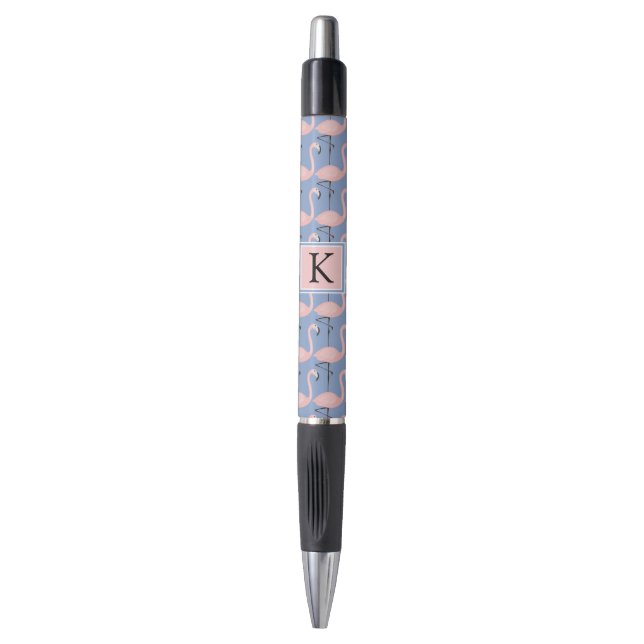 Tender Flamingo Pattern | Monogram (Front Vertical)