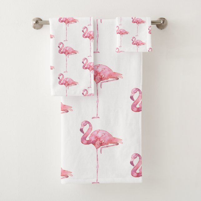 Tender Flamingo Series Design 1 Bath Towel Set (Insitu)