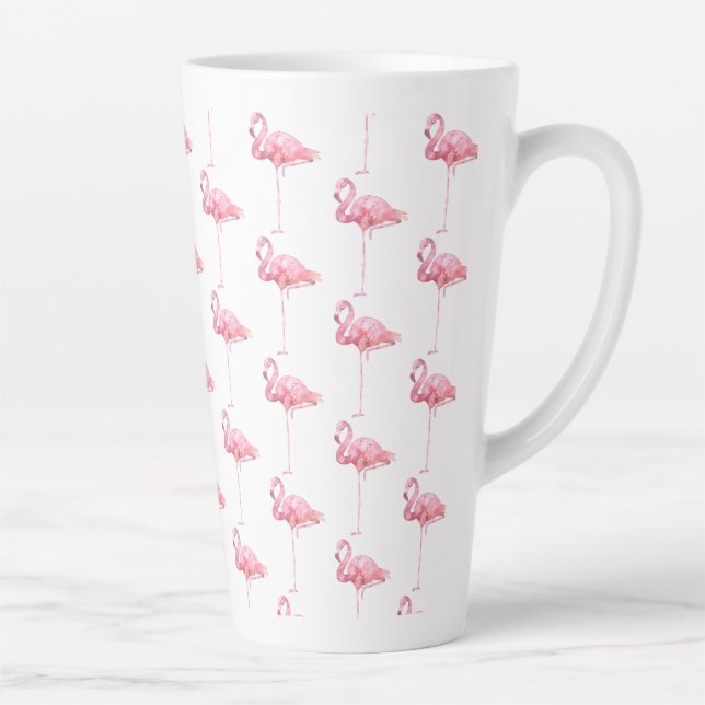 Tender Flamingo Series Design 1 Latte Mug (Right)