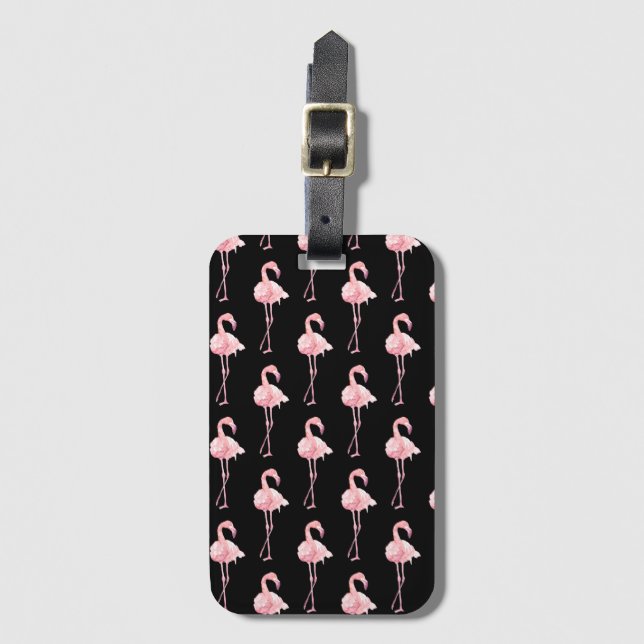 Tender Flamingo Series Design 2 Luggage Tag (Front Vertical)