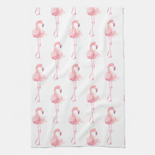 Tender Flamingo Series Design 2 Tea Towel