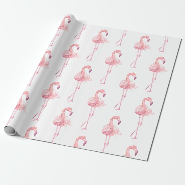 Tender Flamingo Series Design 2 Wrapping Paper (Unrolled)