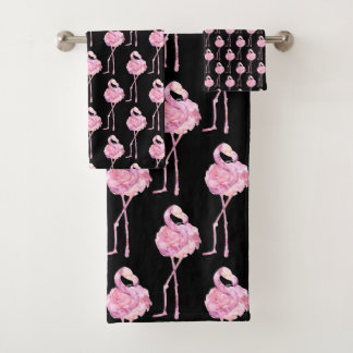 Tender Flamingo Series Design 3 Bath Towel Set
