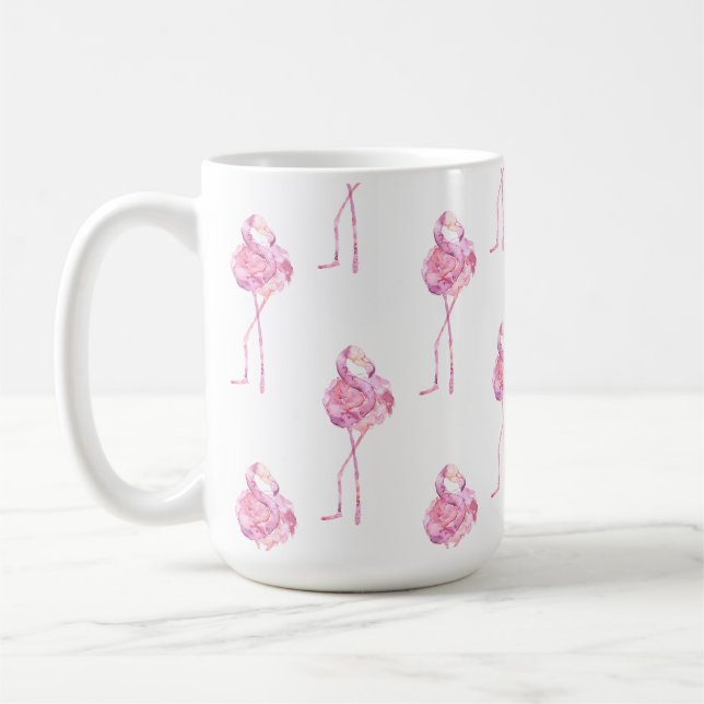 Tender Flamingo Series Design 3 Coffee Mug (Left)