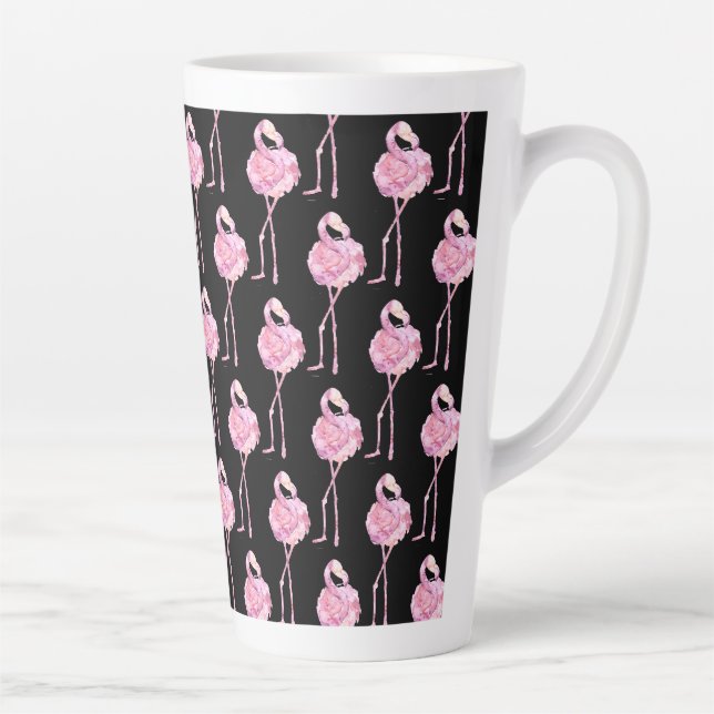 Tender Flamingo Series Design 3  Latte Mug (Right)