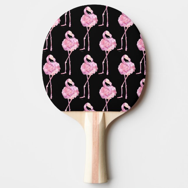 Tender Flamingo Series Design 3 Ping Pong Paddle (Front)