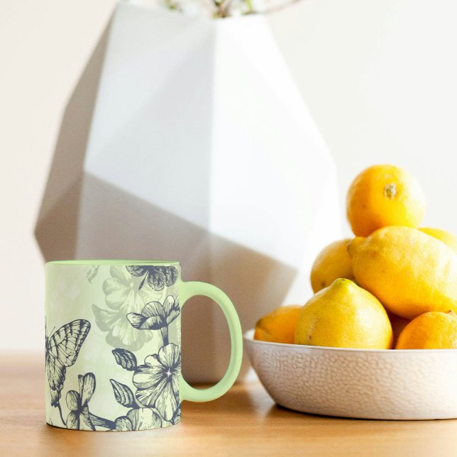 Tender  Green  Butterflies Mug (Creator Uploaded)