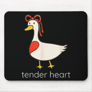 Tender Heart Funny Couple Goose Lover Valentine’s  Mouse Mat