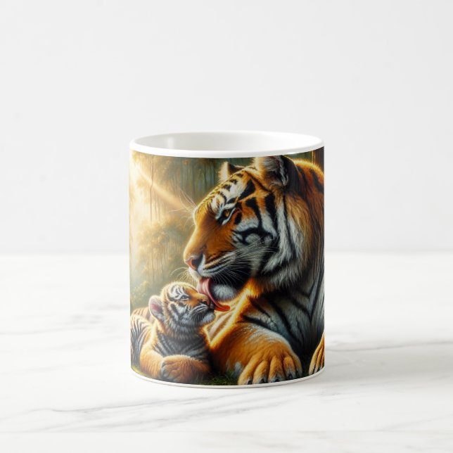 Tender Moment in Nature Painting Coffee Mug (Center)