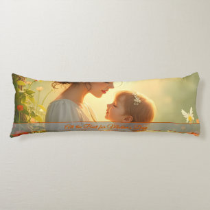 Tender Motherly Love in Blooming Light Body Cushion