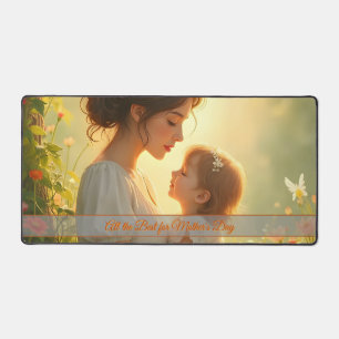 Tender Motherly Love in Blooming Light Desk Mat