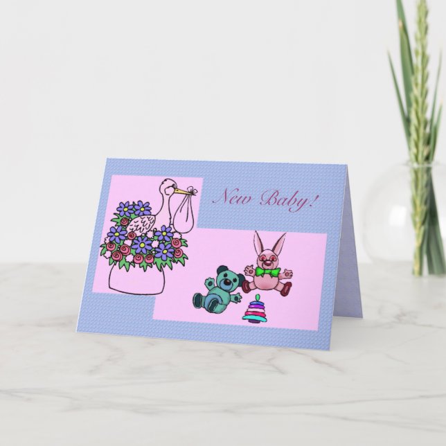 Tender New Baby Announcement Card (Front)