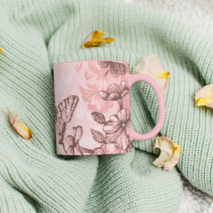Tender Pink Butterflies Mug