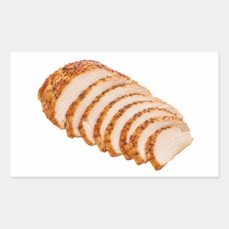 Tender Roast Turkey Slices Platter Rectangular Sticker
