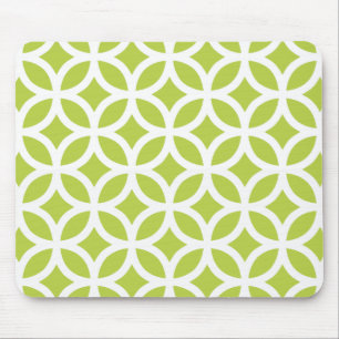 Tender Shoots Green Geometric Mouse Mat