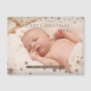 Tender Starry Christmas Personalised Photo Holiday Magnetic Invitation