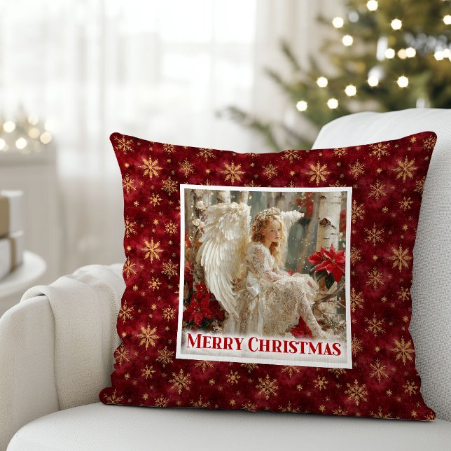 Tender Vintage Angel Christmas Gift Pillow (Tender Vintage Angel Christmas Gift Pillow)