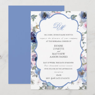 Tender Wedding Set Cornflower Blue Invitation
