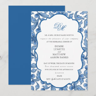 Tender Wedding Set Spun Sugar & Skydiver Blue Inv Invitation