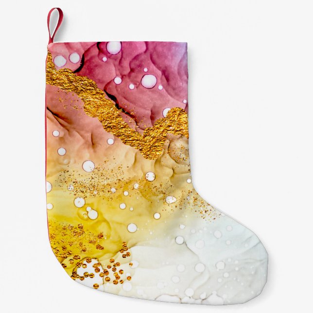 Tenderness in pastel colours. Unique creativity. I Small Christmas Stocking (Front)