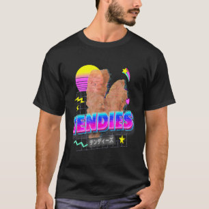 Tendies Vaporwave 80s Chicken Tenders Japanese Kan T-Shirt