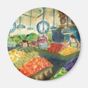 Tending the Produce Magnet (Pike Place Seattle)