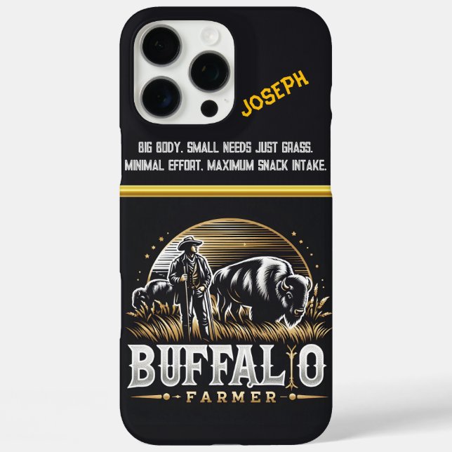 Tending to Bison at Dusk Case-Mate iPhone Case (Back)