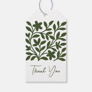 Tendril Garden Green Vine Floral Leaves Gift Tags
