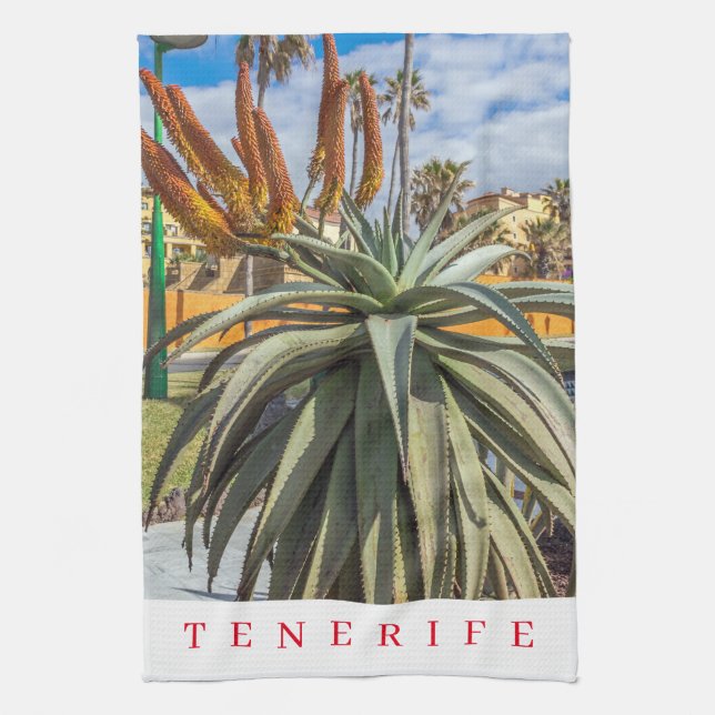 Tenerife Aloe Vera tea towel (Vertical)