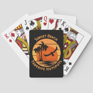 Tenerife Beach Retro Style Playing Cards