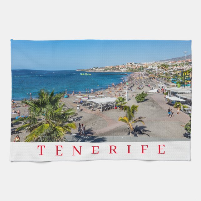 Tenerife beach tea towel (Horizontal)