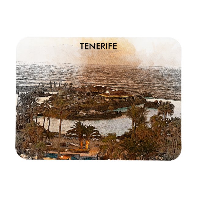 Tenerife Canarias Spain vintage travel Magnet (Horizontal)