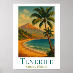 Tenerife Canary Islands Mount Teide Spanish Island Poster