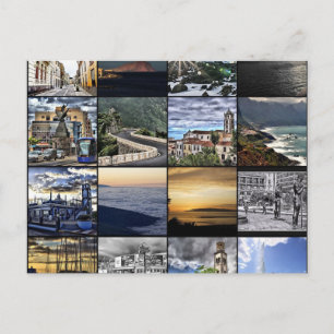 Tenerife Collage, Canary Islands Postcard