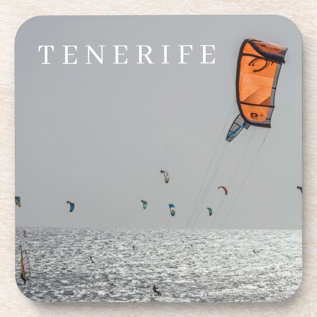 Tenerife kite surfers view coasters (Front)