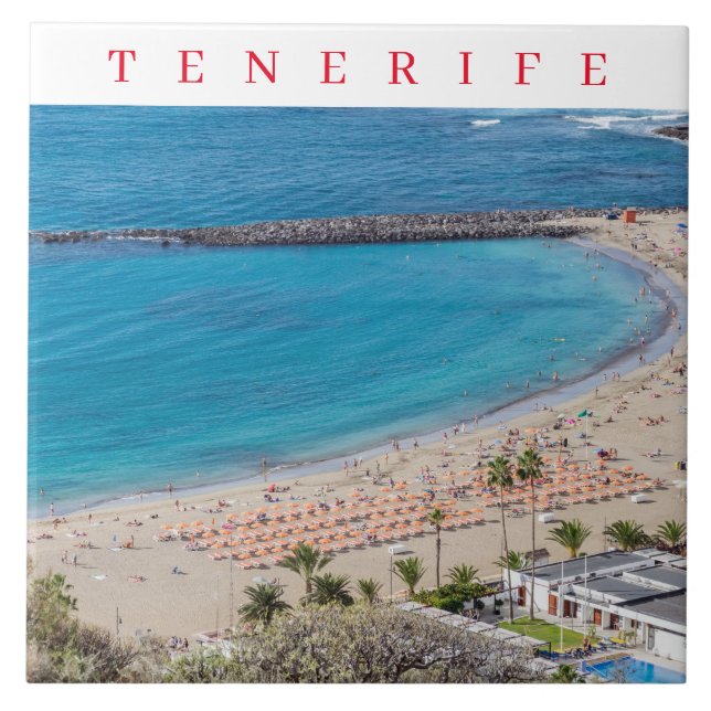 Tenerife Las Vistas view ceramic tile (Front)