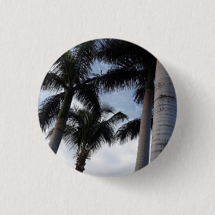 Tenerife Palm Trees Button Badge