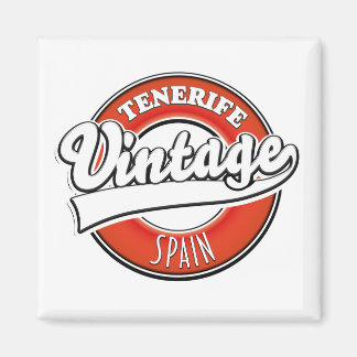 tenerife spain vintage style logo magnet