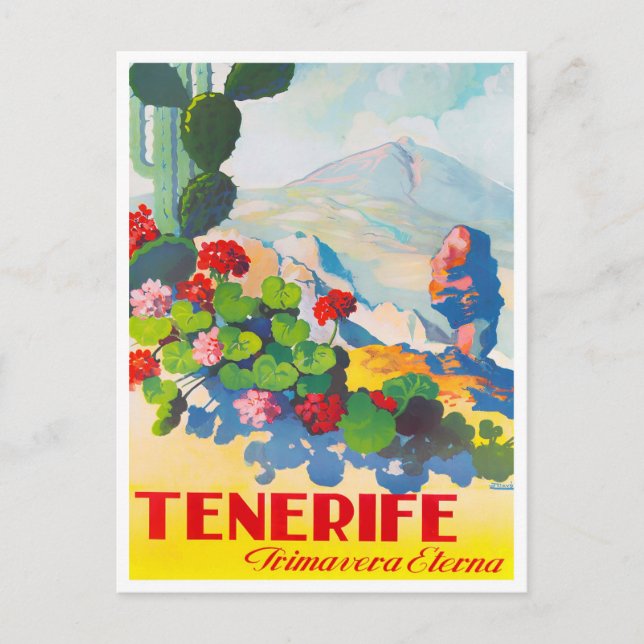 Tenerife Spain vintage travel postcard (Front)